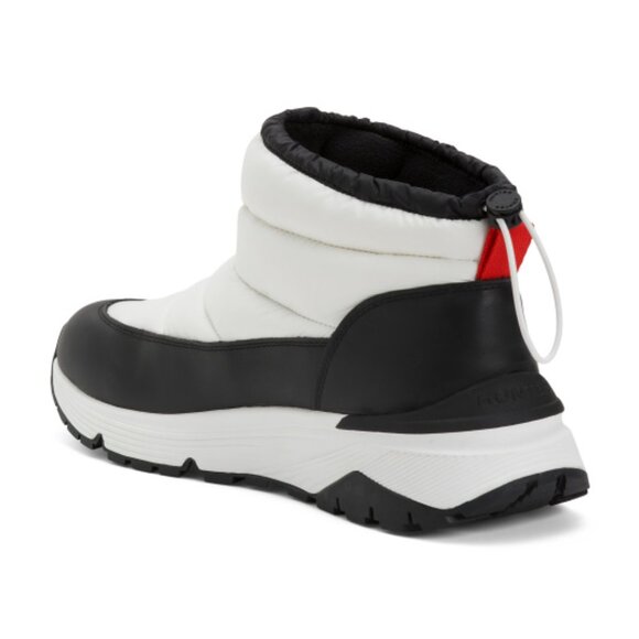 NEW  HUNTER Waterproof Anne Snow Boots in white/black for women 1225 6t3 - Picture 2 of 9